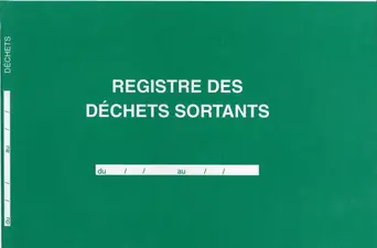 ELVE Registre des déchets sortants, 108 pages, 210 x 297 mm