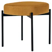 PAPERFLOW Banc oval GAIA, taille S, habillage tissu, safran