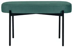 PAPERFLOW Banc oval GAIA, taille M, habillage tissu, vert