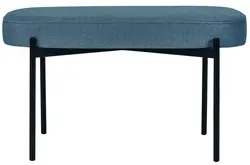 PAPERFLOW Banc oval GAIA, taille M, habillage tissu, brun