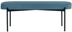 PAPERFLOW Banc oval GAIA, taille L, habillage tissu, brun