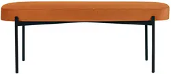 PAPERFLOW Banc oval GAIA, taille L, habillage tissu, rouille