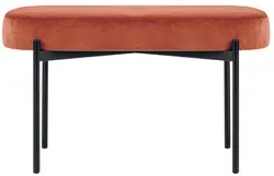 PAPERFLOW Banc oval GAIA, taille M, habillage velours