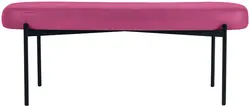 PAPERFLOW Banc oval GAIA, taille L, habillage similicuir