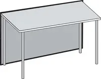 kerkmann Pièce de table Atlantis, droit, blanc/anthracite