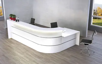 kerkmann Grand comptoir en L BARI, espace conseil
