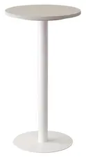 PAPERFLOW Table haute easyDesk, diam. 800 mm, blanc / blanc