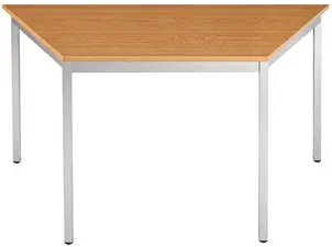 SODEMATUB Table réunion 126TMA, trapézoidale, merisier/alu