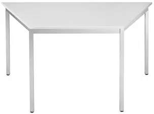SODEMATUB Table réunion 147TGA,trapézoidale, gris clair/alu