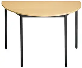 SODEMATUB Table de réunion 147THN, trapézoidale, hêtre/noir