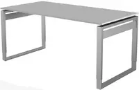kerkmann Bureau Form 5, (L)1.200 x (P)800 mm, gris clair