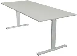 kerkmann Bureau "Form 2", (L)1.600 mm, gris clair