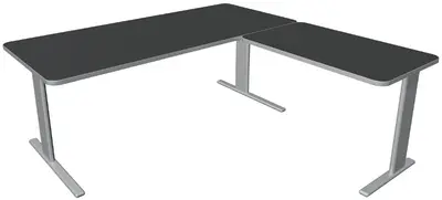 kerkmann Bureau UNIC avec extension, (L)1.800 mm, anthracite