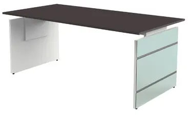 kerkmann Bureau avec piètement panneau LUGANO, anthracite