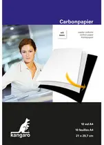 kangaro Papier carbone, A4, 10 feuilles, blanc