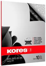 Kores papier carbone, format A4, 10 feuilles, noir