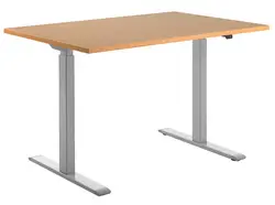 Topstar Bureau réglable en hauteur, (L)1.800 mm, gris/hêtre