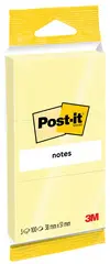 Post-it Bloc-note adhésif, 38 x 51 mm, jaune, blister