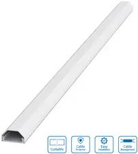 LogiLink Goulotte à câbles, en aluminium, 1.100 mm, blanc
