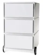 PAPERFLOW Caisson mobile "easyBox", 3 tiroirs, blanc / noir