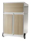 PAPERFLOW Caisson mobile "easyBox", 1 tiroir, blanc / hêtre