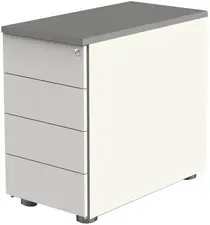 kerkmann Caisson annexe, 4 tiroirs, blanc/graphite