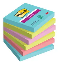 Post-it Bloc-note super sticky notes, 76 x 76 mm, Cosmic