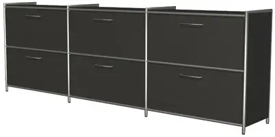 kerkmann Bahut ARTLINE, 2 hauteurs de classeur, anthracite