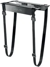 LogiLink Support à sangles pour unité centrale, acier, noir