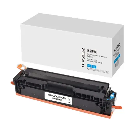 NEUTRE TONER COMPATIBLE HP 219X PUCE NEUVE AVEC NIVEAU-REMPLACE W2191X CYAN