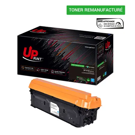 UPRINT TONER REMANUFACTURE HP 212A PUCE OEM SANS NIVEAU-REMPLACE W2121A CYAN