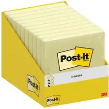 Post-it Bloc-note adhésif z-notes, 76 x 76 mm, jaune canari