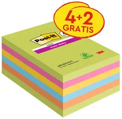 Post-it Bloc-notes super sticky notes, 101 x 152 mm, ligné