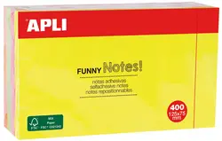 APLI Cube de notes adhésives "FUNNY Notes!", 125 x 75 mm