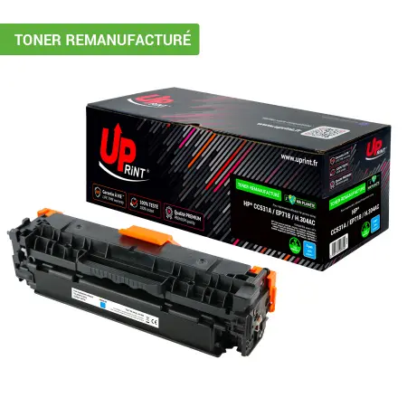 UPRINT TONER REMANUFACTURE HP/CANON 304A/718-REMPLACE CC531A/EP718 CYAN