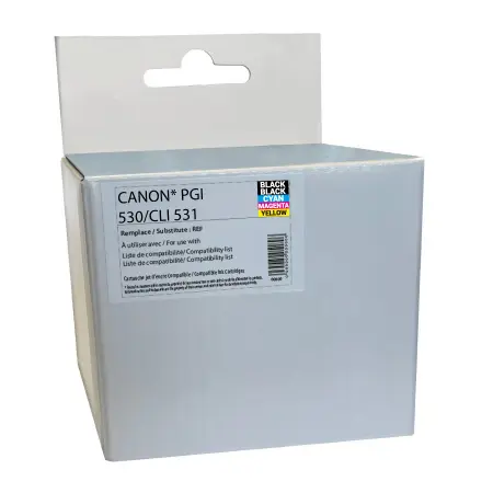 NEUTRE PACK 5 CARTOUCHES COMPATIBLES CANON 530/531- PGI530/CLI531 BK/PBK/C/M/Y