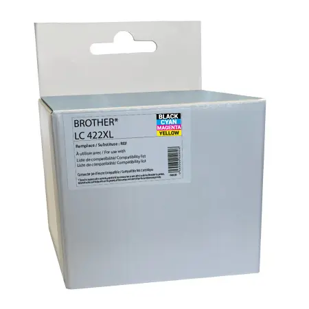 NEUTRE PACK 4 CARTOUCHES COMPATIBLES BROTHER 422XL-REMPLACE LC422XLVAL BK/C/M/Y