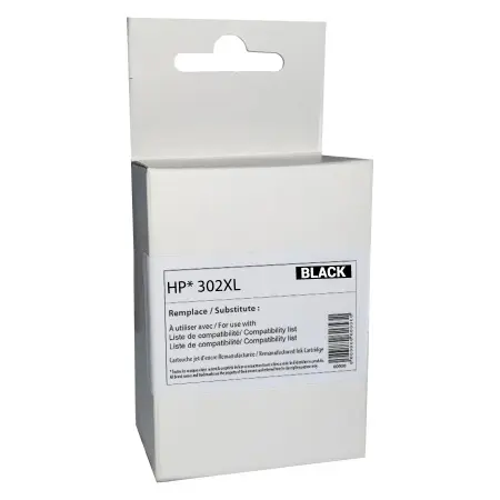 BULK LC CARTOUCHE REMANUFACTUREE HP 302XL SANS NIVEAU-REMPLACE F6U68AE BLACK