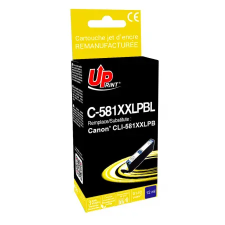 UPRINT CARTOUCHE REMANUFACTUREE CANON 581XXL-REMPLACE CLI581XXL PHOTO BLUE