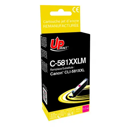 UPRINT CARTOUCHE REMANUFACTUREE CANON 581XXL-REMPLACE CLI581XXL MAGENTA