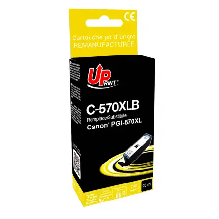 UPRINT CARTOUCHE REMANUFACTUREE CANON 570XL-REMPLACE PGI570XL BLACK