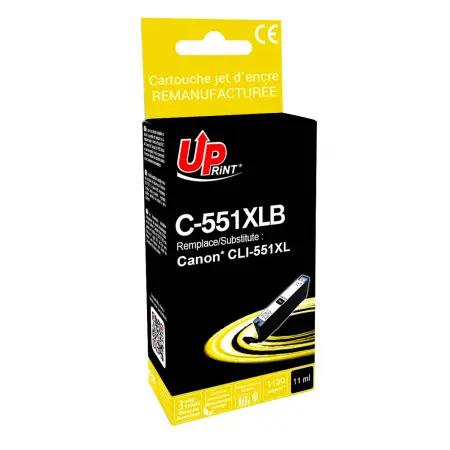 UPRINT CARTOUCHE REMANUFACTUREE CANON 551XL-REMPLACE CLI551XL BLACK