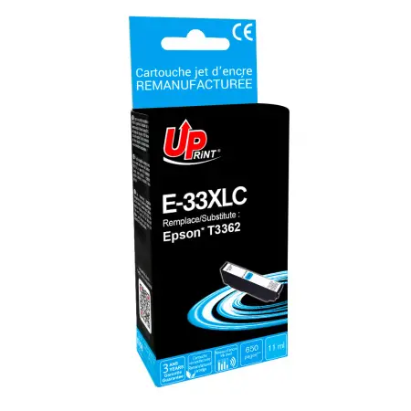 UPRINT CARTOUCHE REMANUFACTUREE 33XL-REMPLACE T336240 CYAN