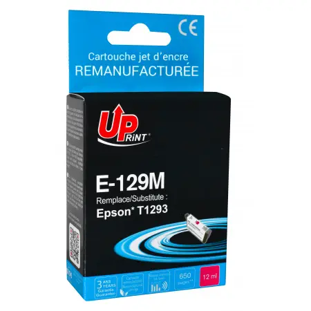 UPRINT CARTOUCHE REMANUFACTUREE EPSON 129-REMPLACE T129340 MAGENTA