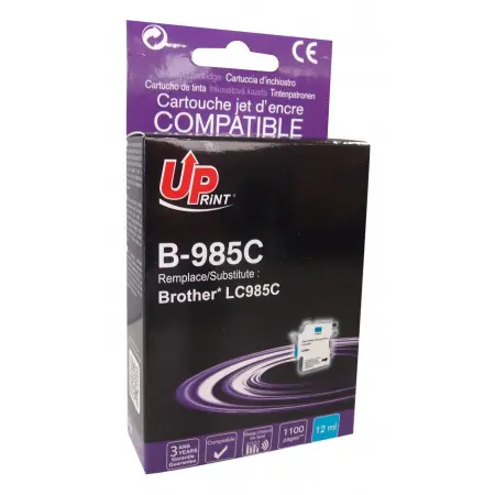 UPRINT CARTOUCHE COMPATIBLE BROTHER 985-REMPLACE LC985 CYAN