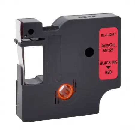 NEUTRE RUBAN COMPATIBLE DYMO D1-REMPLACE 40917 BLACK ON RED