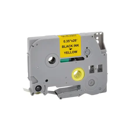 NEUTRE RUBAN COMPATIBLE BROTHER 621-REMPLACE TZE621 BLACK ON YELLOW