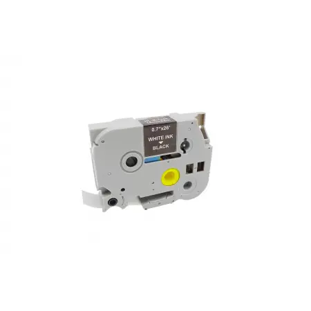 NEUTRE RUBAN COMPATIBLE BROTHER 345-REMPLACE TZE345 WHITE ON BLACK