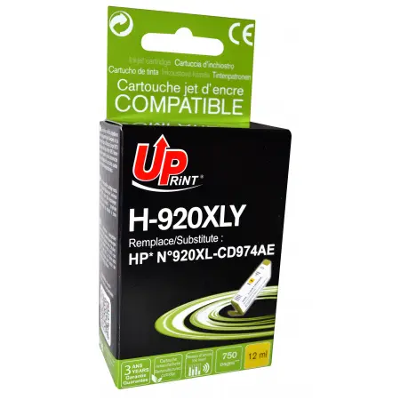 UPRINT CARTOUCHE REMANUFACTUREE HP 920XL-REMPLACE CD974 YELLOW#