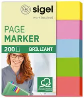 sigel Marque-page repositionnable Mini brillant, 50 x 12 mm